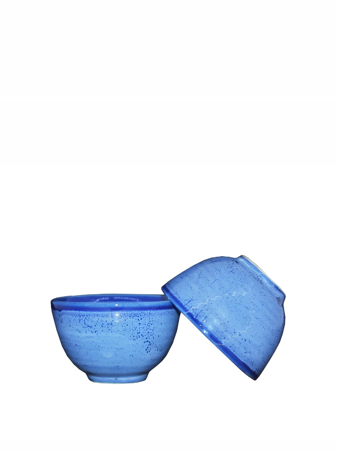 caffeine Blue 2 Pieces Ceramic Handmade Microwave Safe Serving Bowl 150 ML