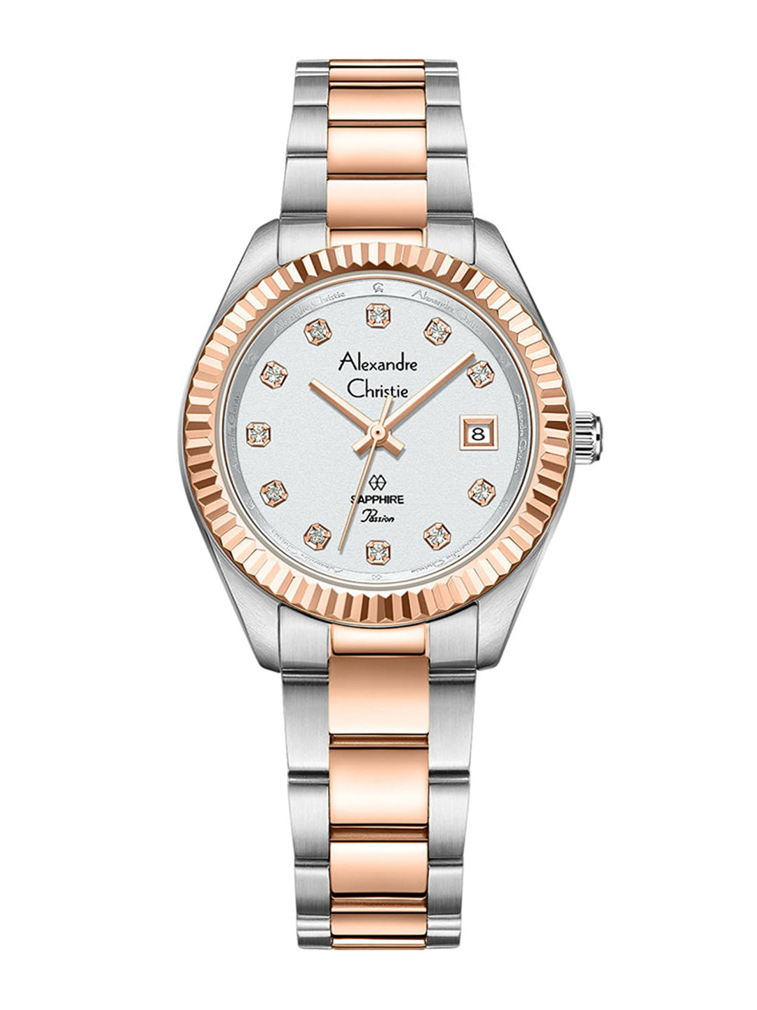 Alexandre Christie Women Stainless Steel Bracelet Style Straps Analogue Watch 2A83LDBTRS