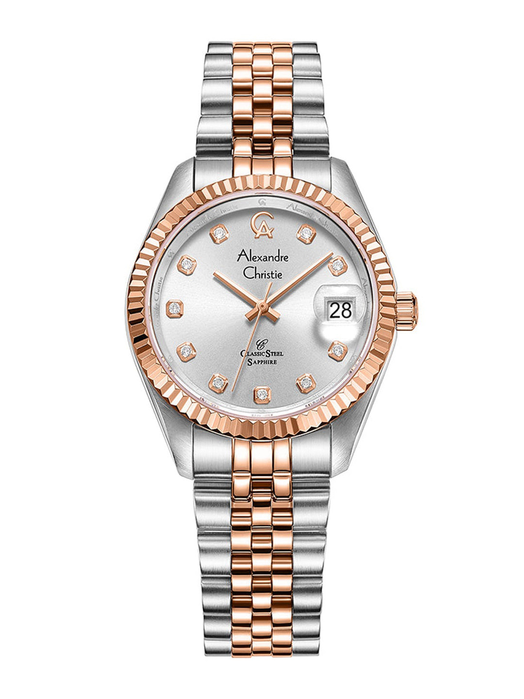 Alexandre Christie Women Water Resistance Stainless Steel Analogue Watch 5013LDBTRSL