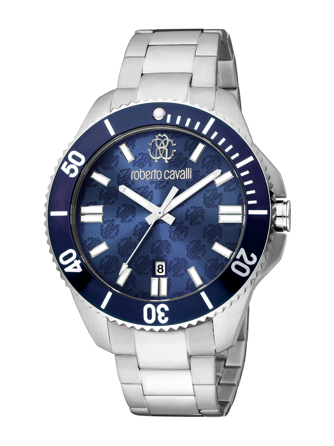 Roberto Cavalli Men Stainless Steel Bracelet Style Straps Analogue Watch-RC5G013M0095