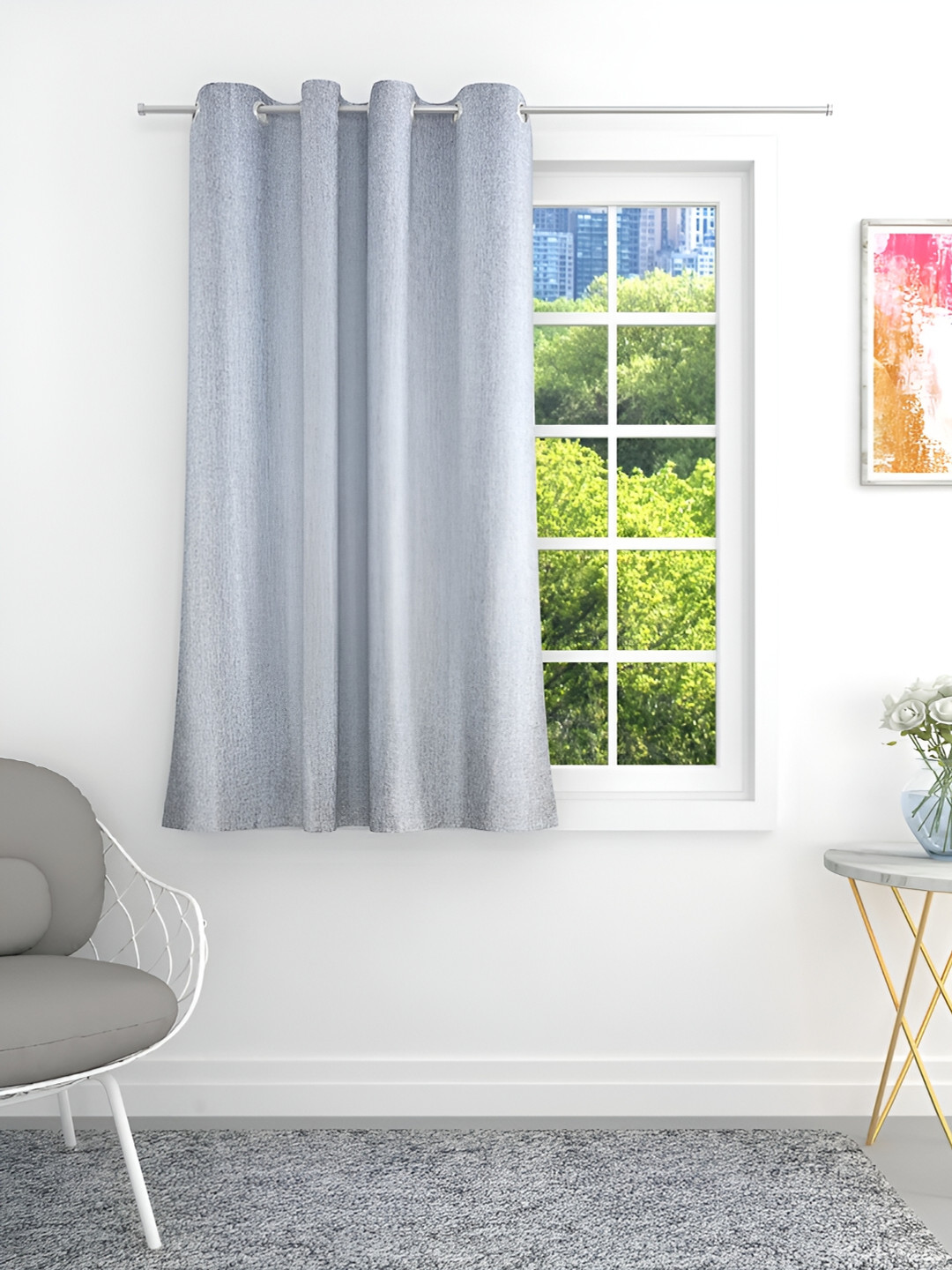 THE CONVERSION Grey Room Darkening Window Curtain