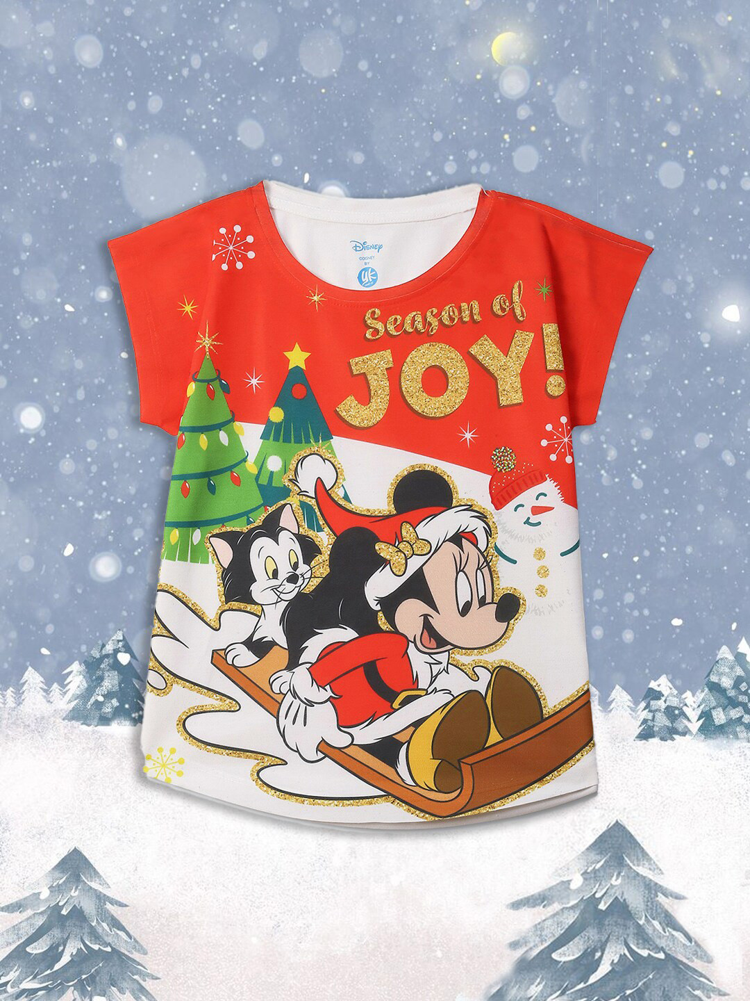 YK Disney Girls Mickey Mouse Printed Top
