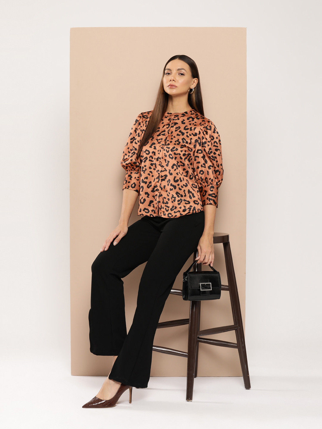 Chemistry Animal Print Casual Shirt