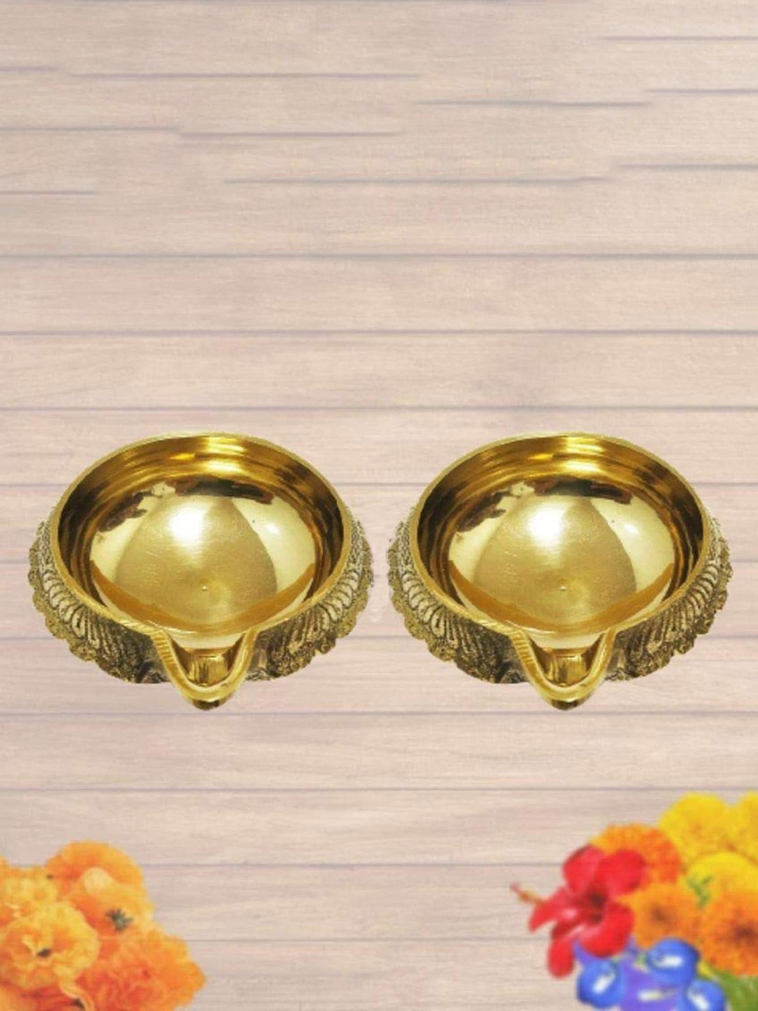 DSH Crafting Your Curiosity Brass 2 Piece Easy to Clean Diwali Diyas