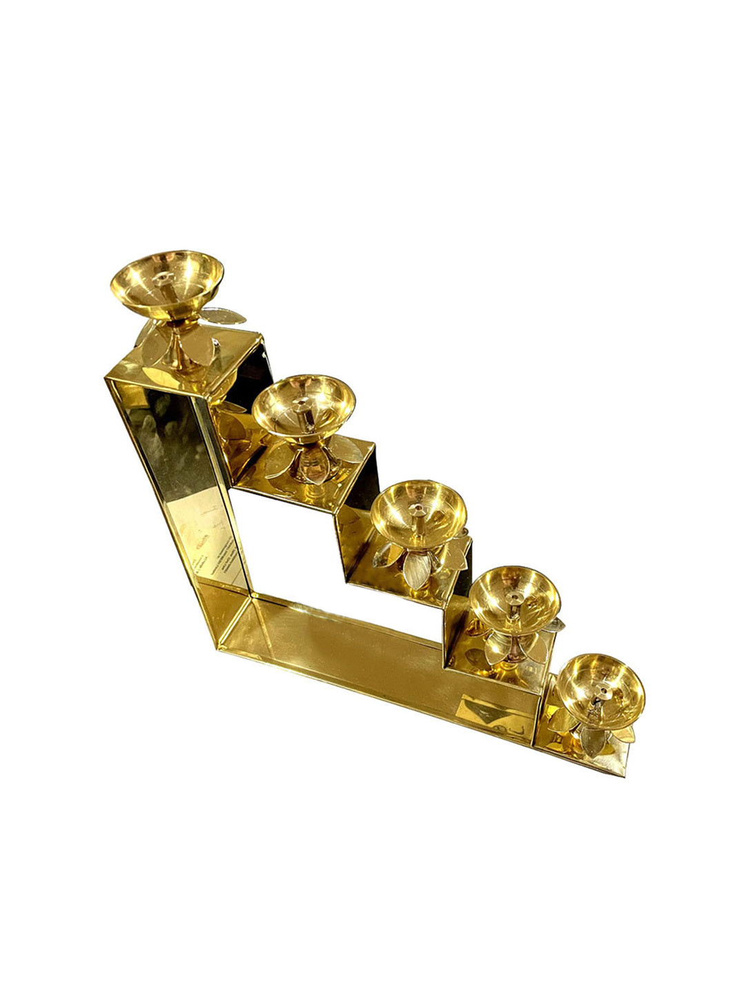DSH Crafting Your Curiosity Gold Toned 5 Pieces Brass Stair Diya