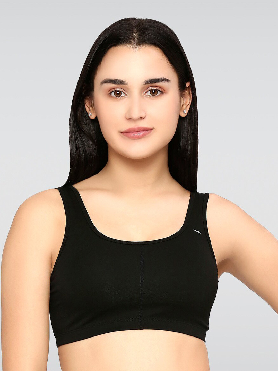 Buy LAASA SPORTS Seamless Full Coverage Cotton Workout Bra With