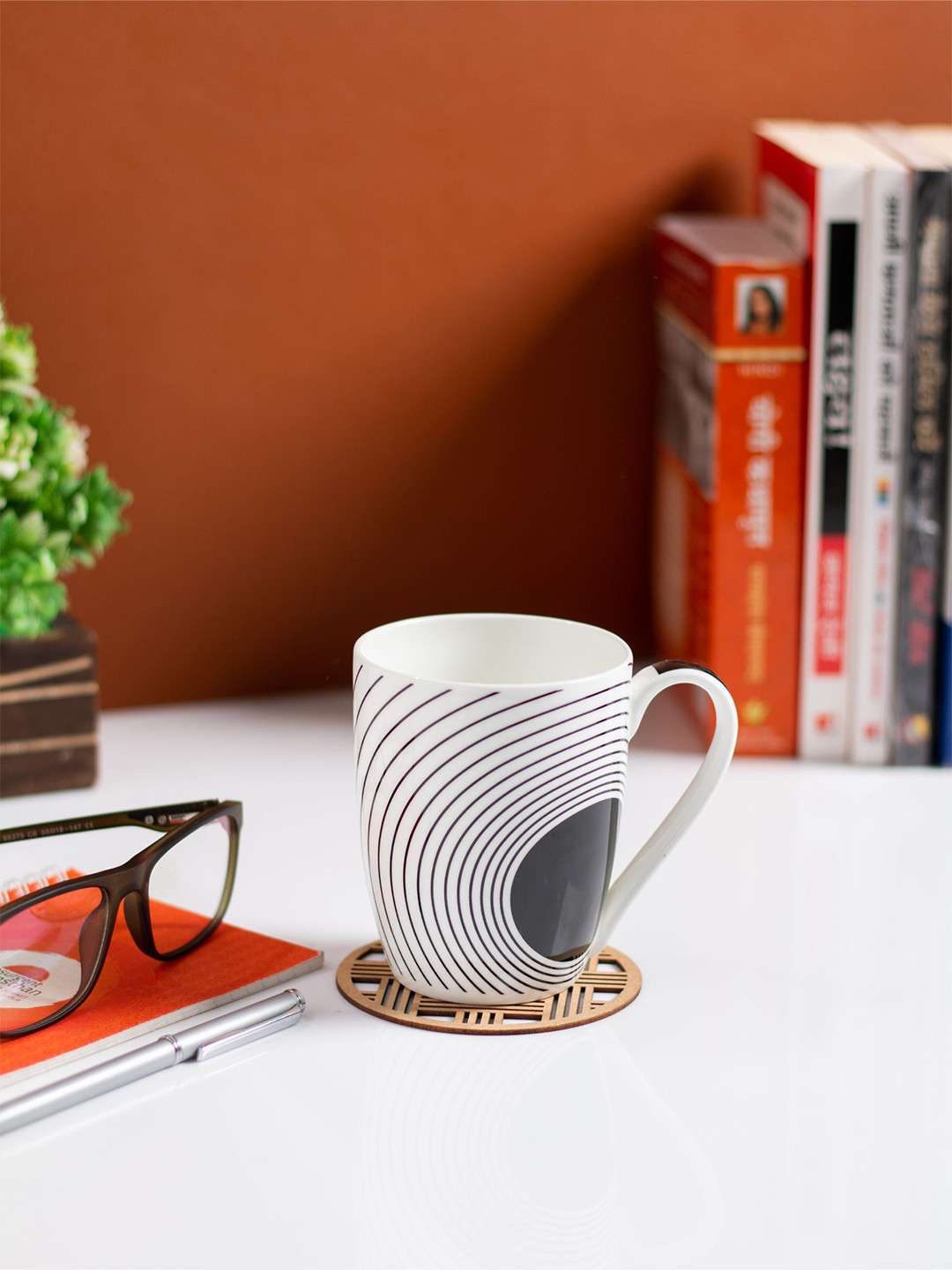 JCPL I Dont Need Google My Sister Knows Everything White Striped Ceramic Microwave Safe 2 Piece Mugs-350ml