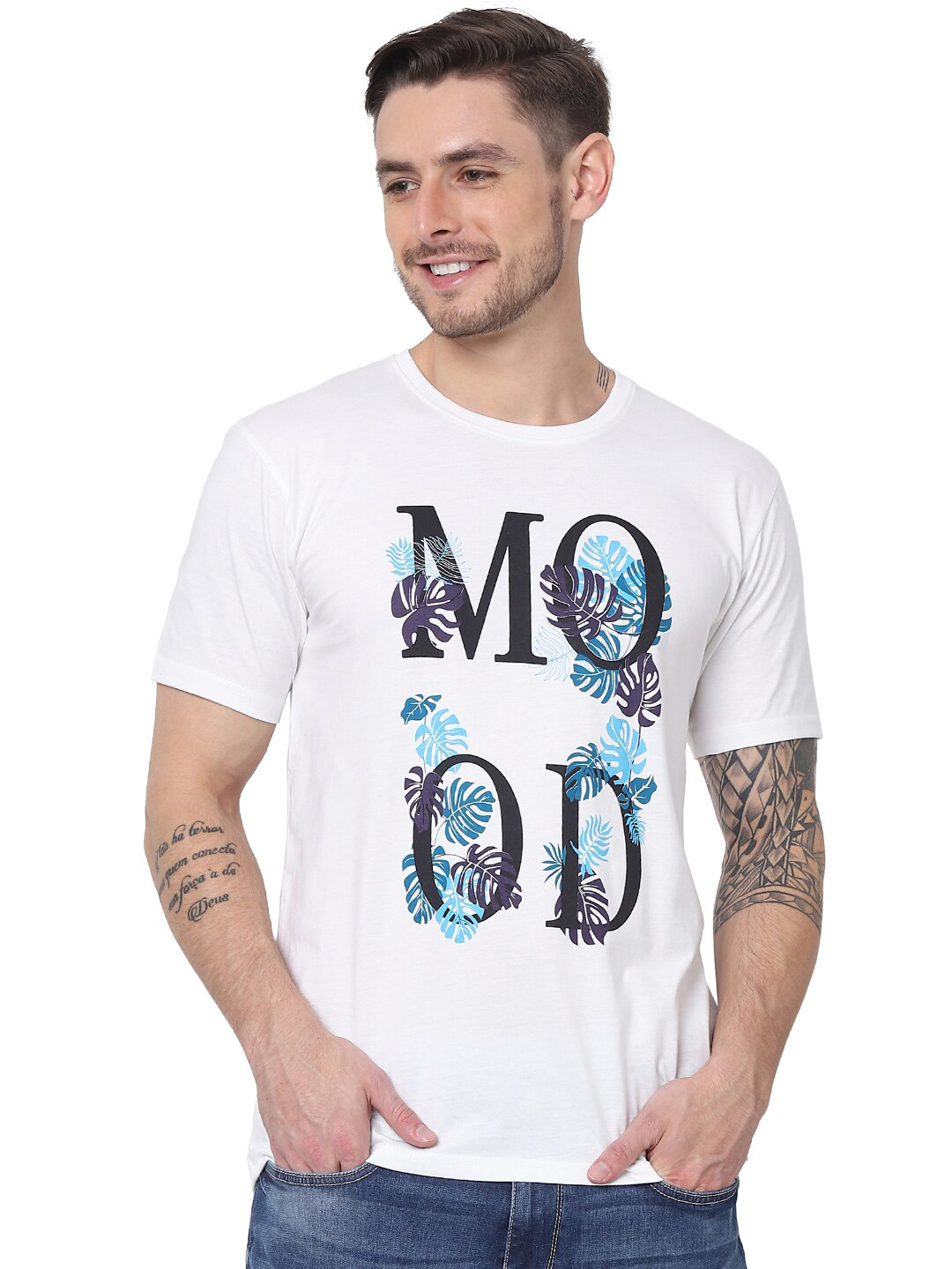 Celio Typography Printed Cotton T-shirt