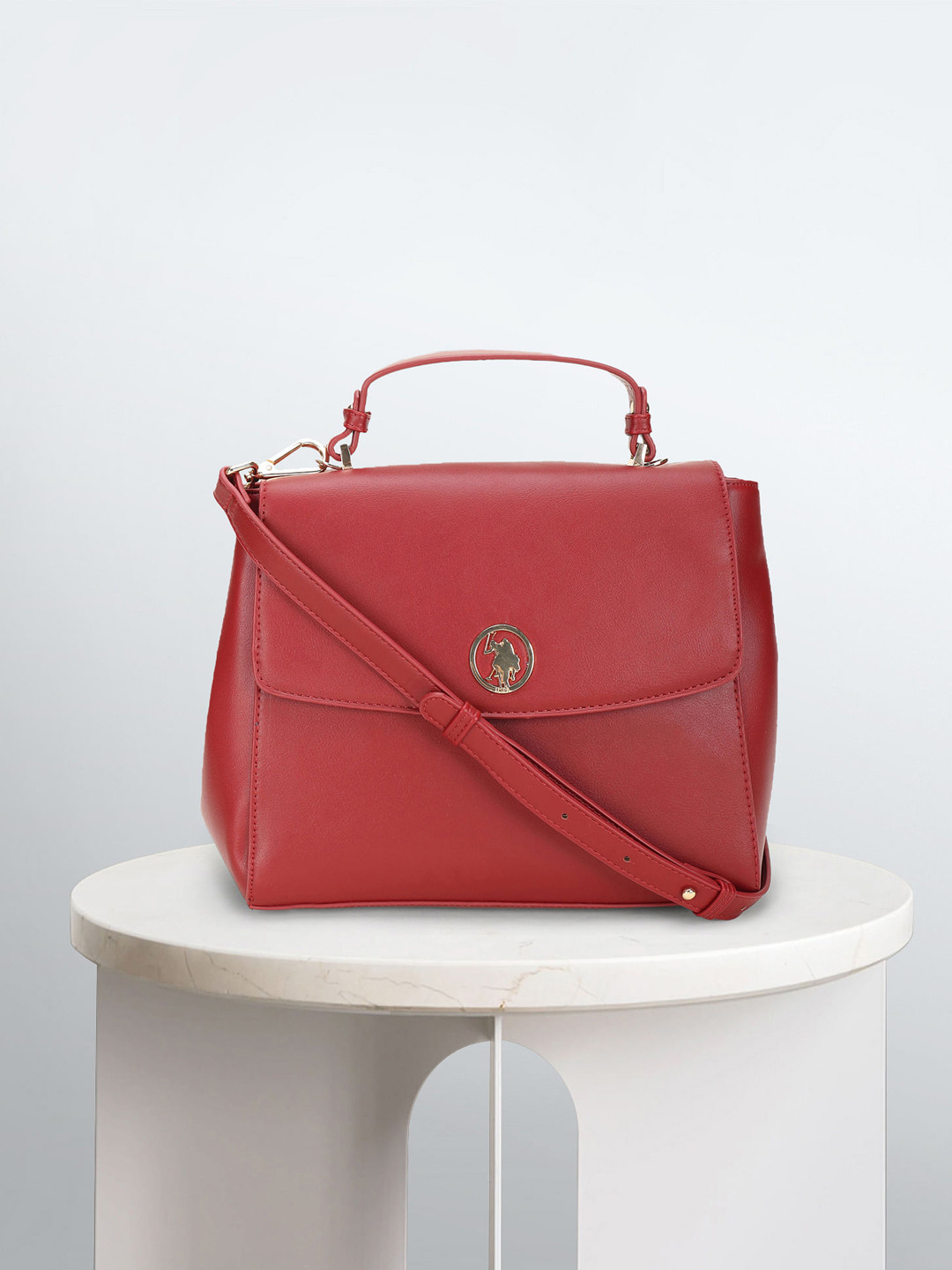 U.S. Polo Assn. Women Structured Satchel Bag