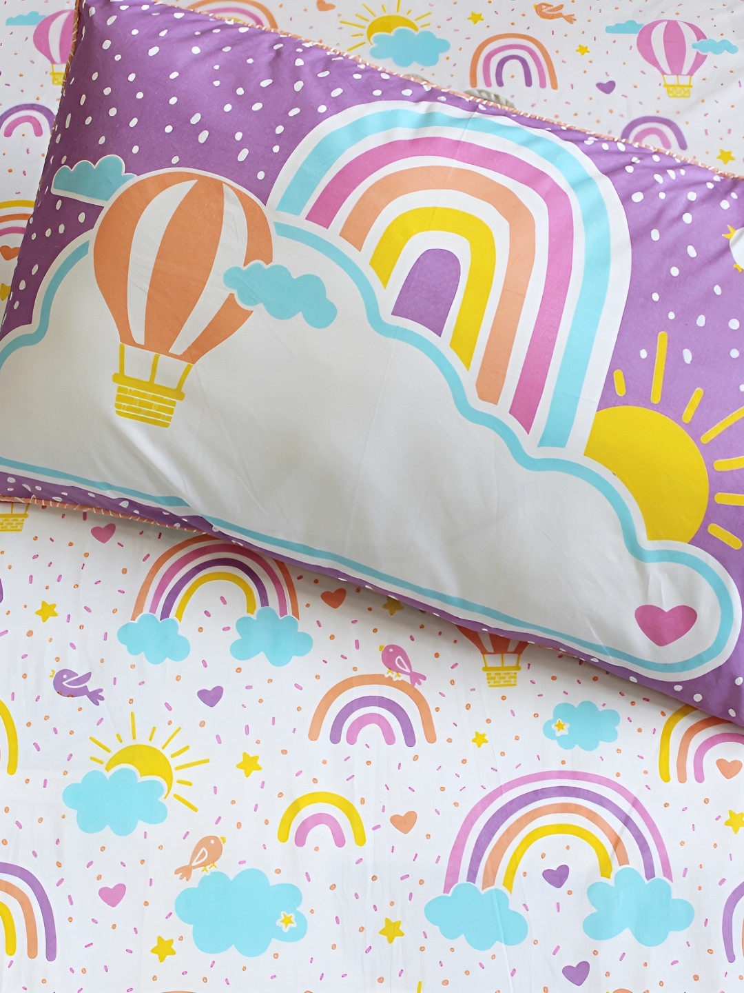 Silverlinen 250 TC Single Bedsheet with 1 Pillow Cover