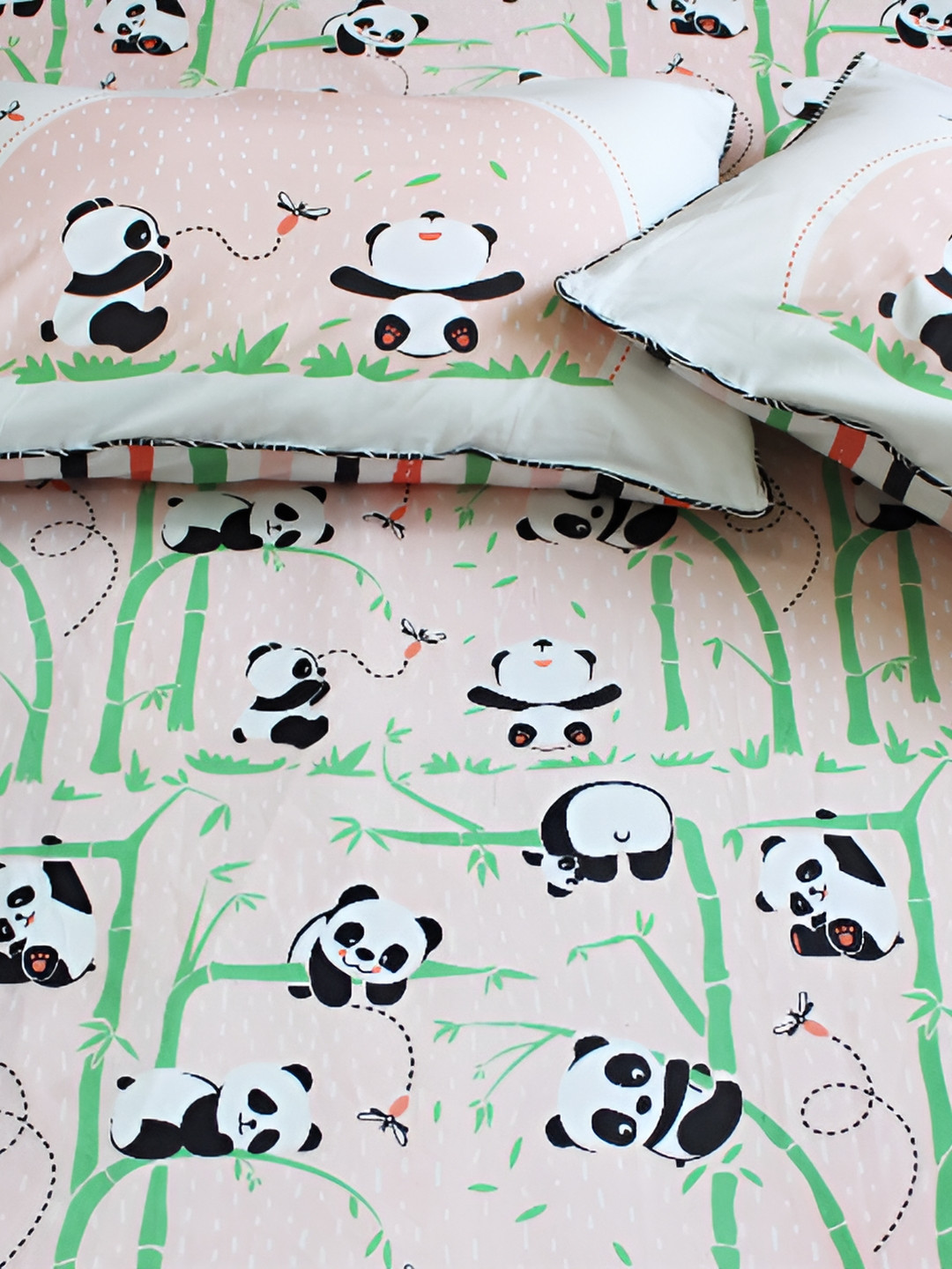 Silverlinen Pink 250 TC Cotton Queen Bedsheet with 2 Pillow Covers