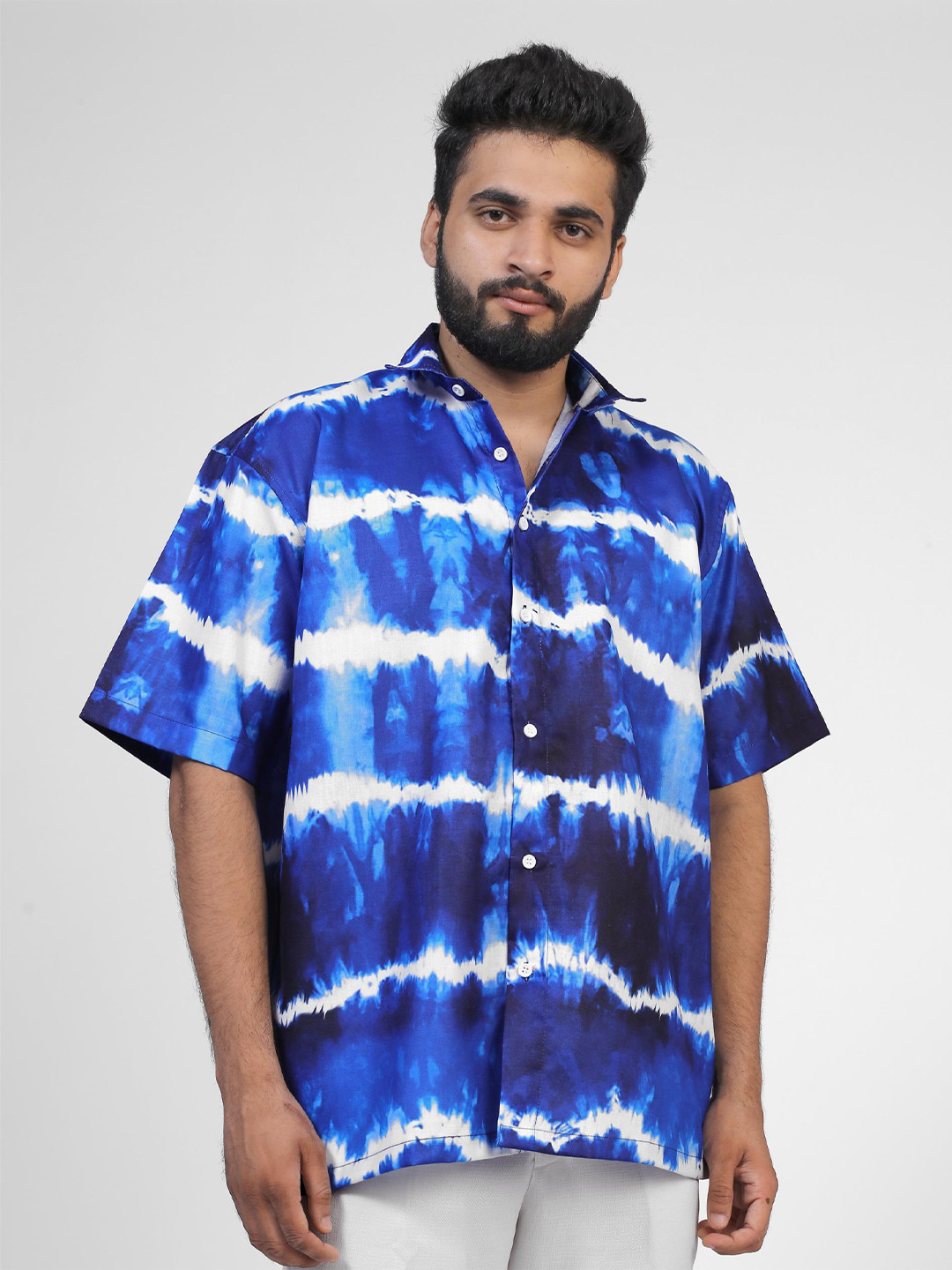 BROWN BROTHERS Printed Oversized Casual Shirt