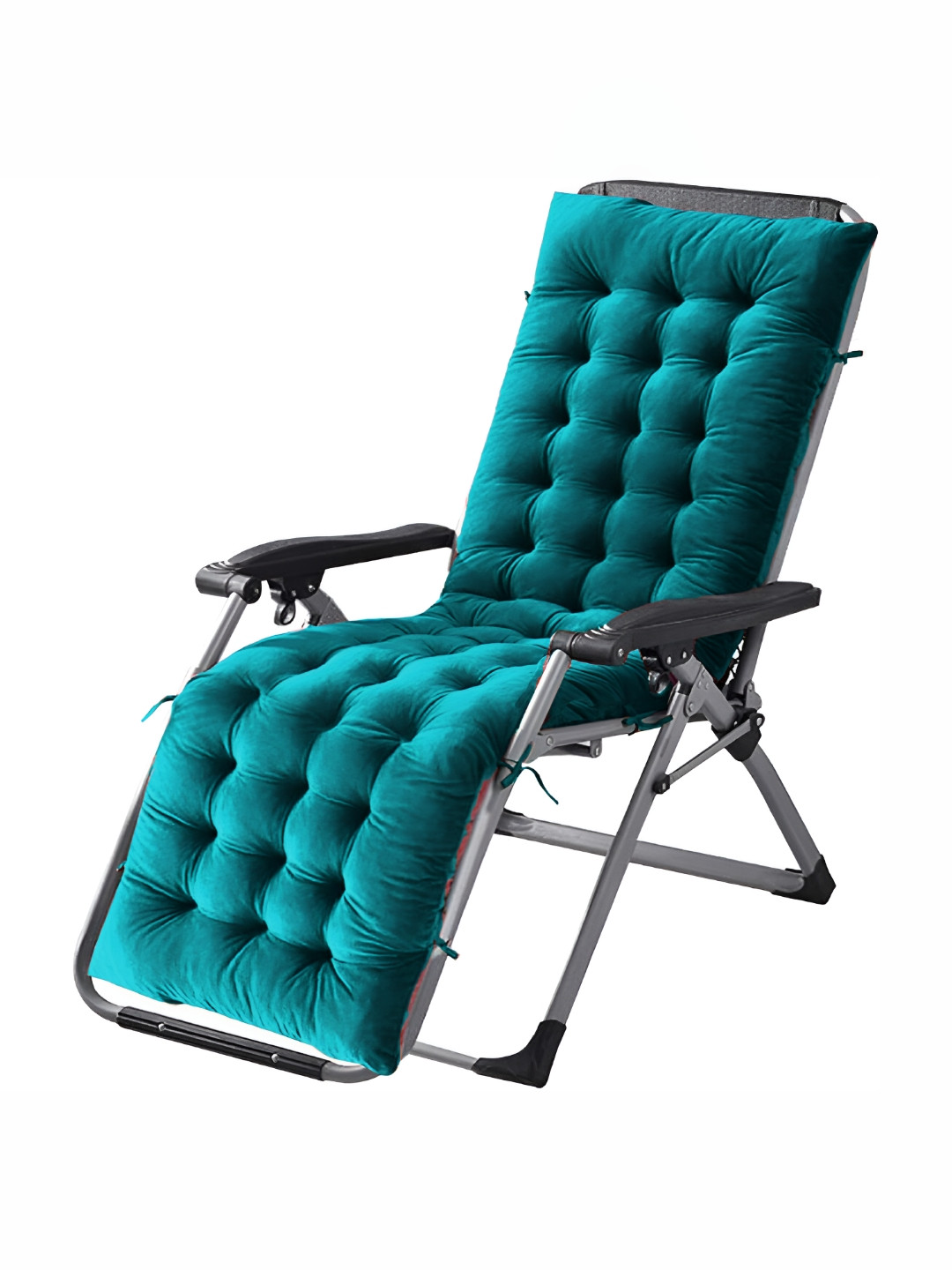 DADDY COOL Turquoise Blue Rocking Chair Velvet Chair Cushion Pad