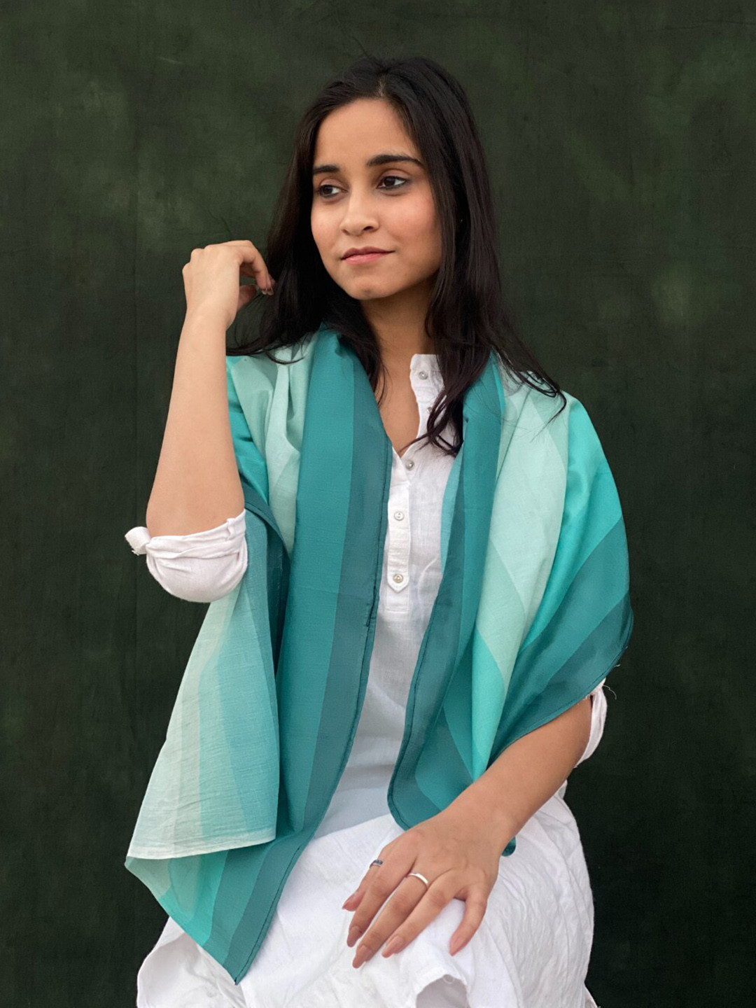 BUTA BUTI Ombre Striped Scarves