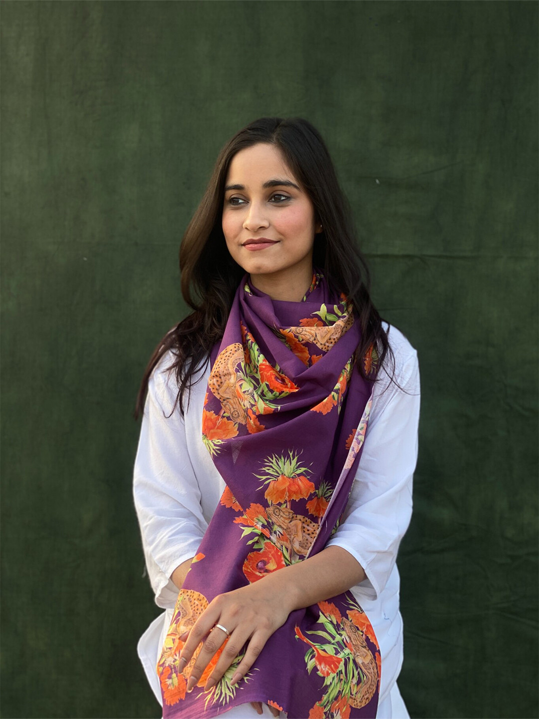 BUTA BUTI Floral Printed Cotton Scarves