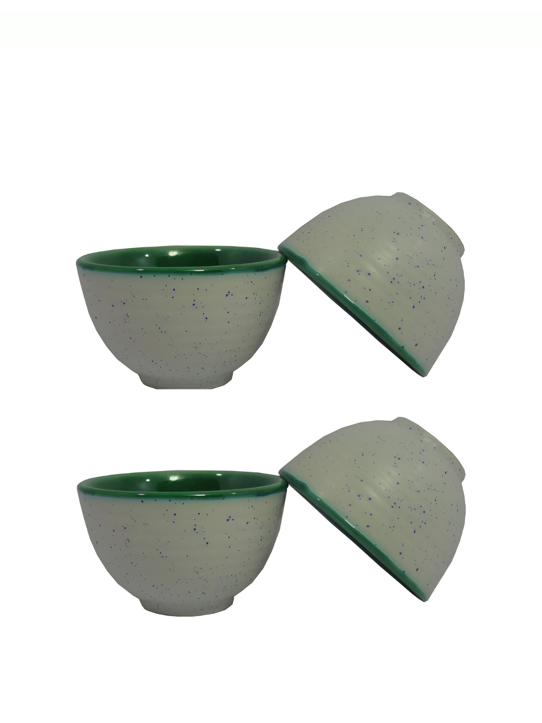 caffeine Green 4 Pieces Ceramic Microwave SafeServing Bowl