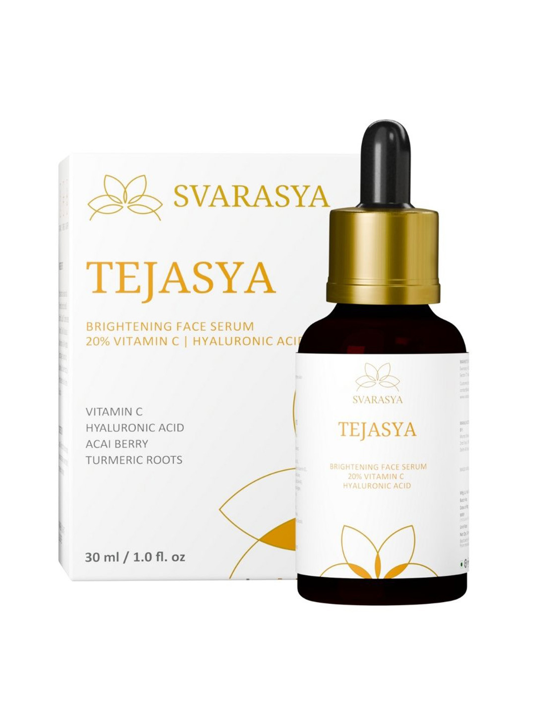 Svarasya Tejasya Vitamin C Face Serum with Hyaluronic Acid & Turmeric Root - 30 ml