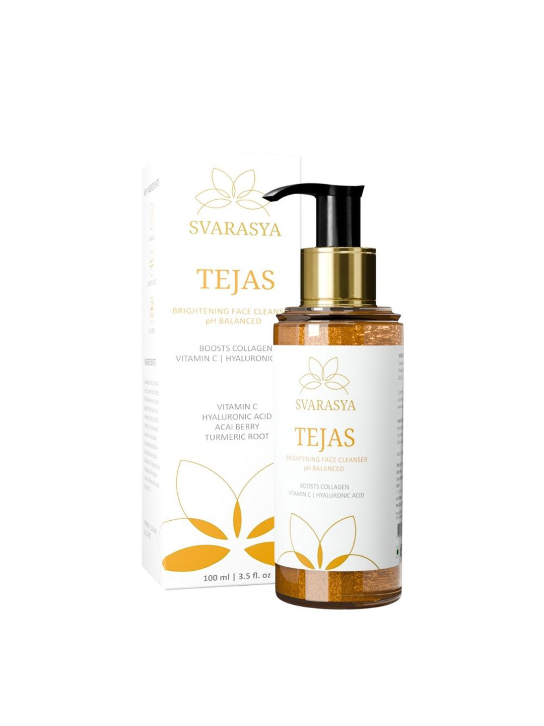 Svarasya Tejas Natural Vitamin C & Hyaluronic Acid Brightening Face Cleanser - 100ml