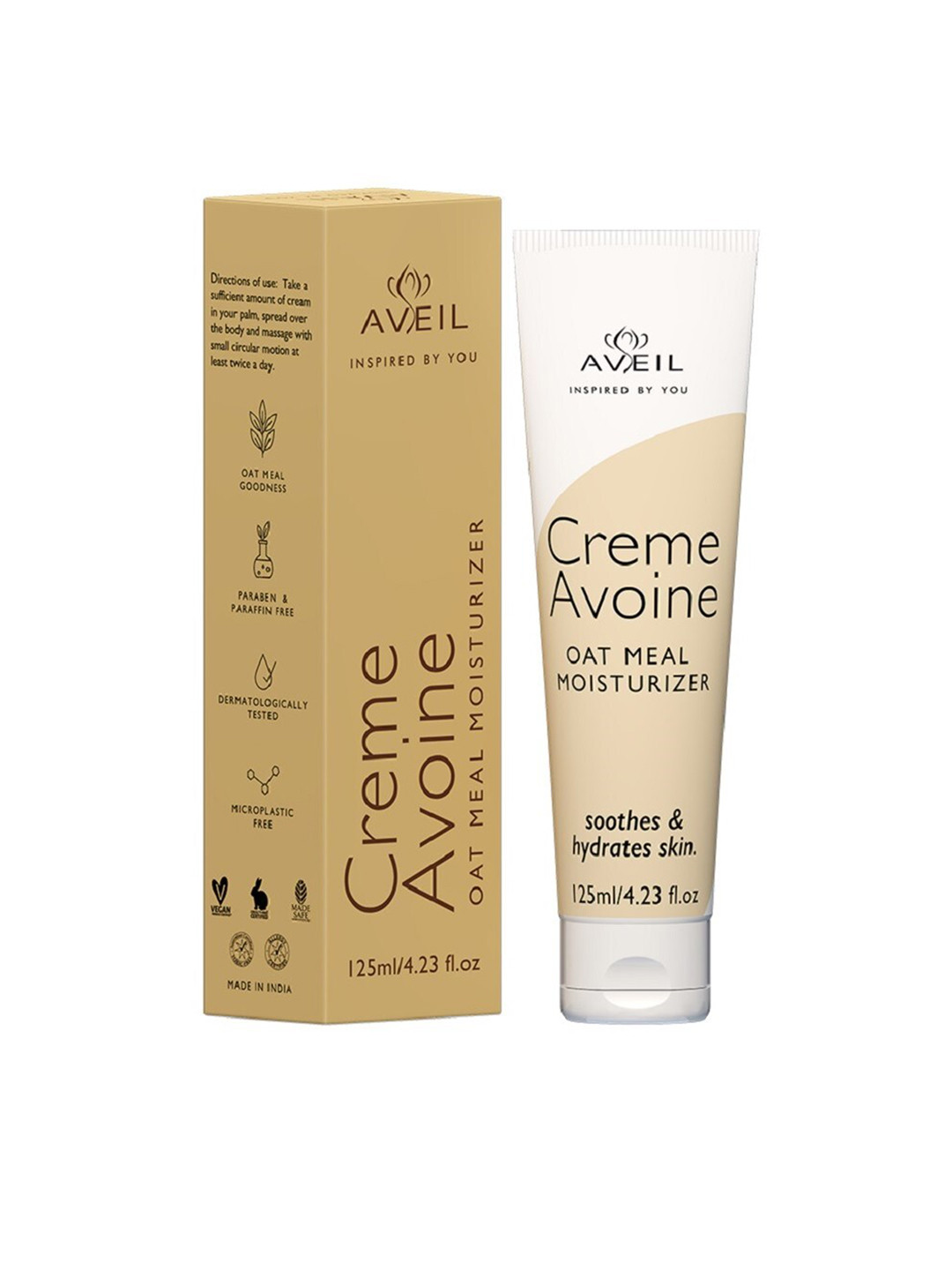 AVEIL Creme Avoine Oat Meal Moisturizer with Shea Butter - 125 ml