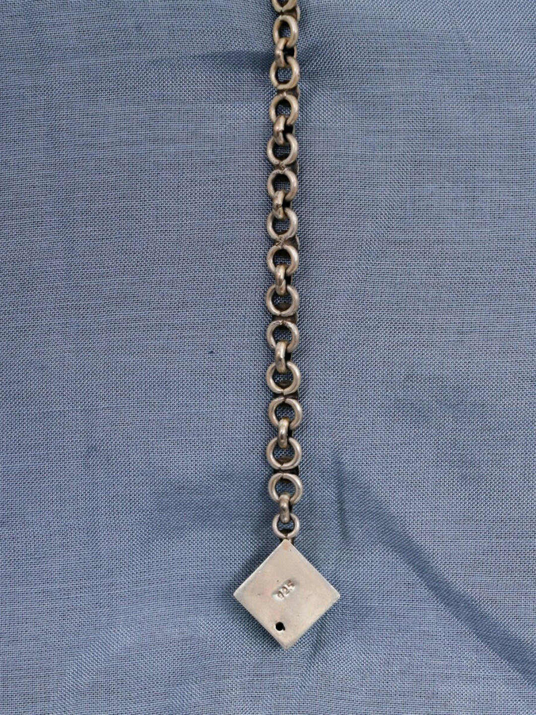 Shyle Sterling Silver Toned Moh Fine Tikdi Maang Tikka