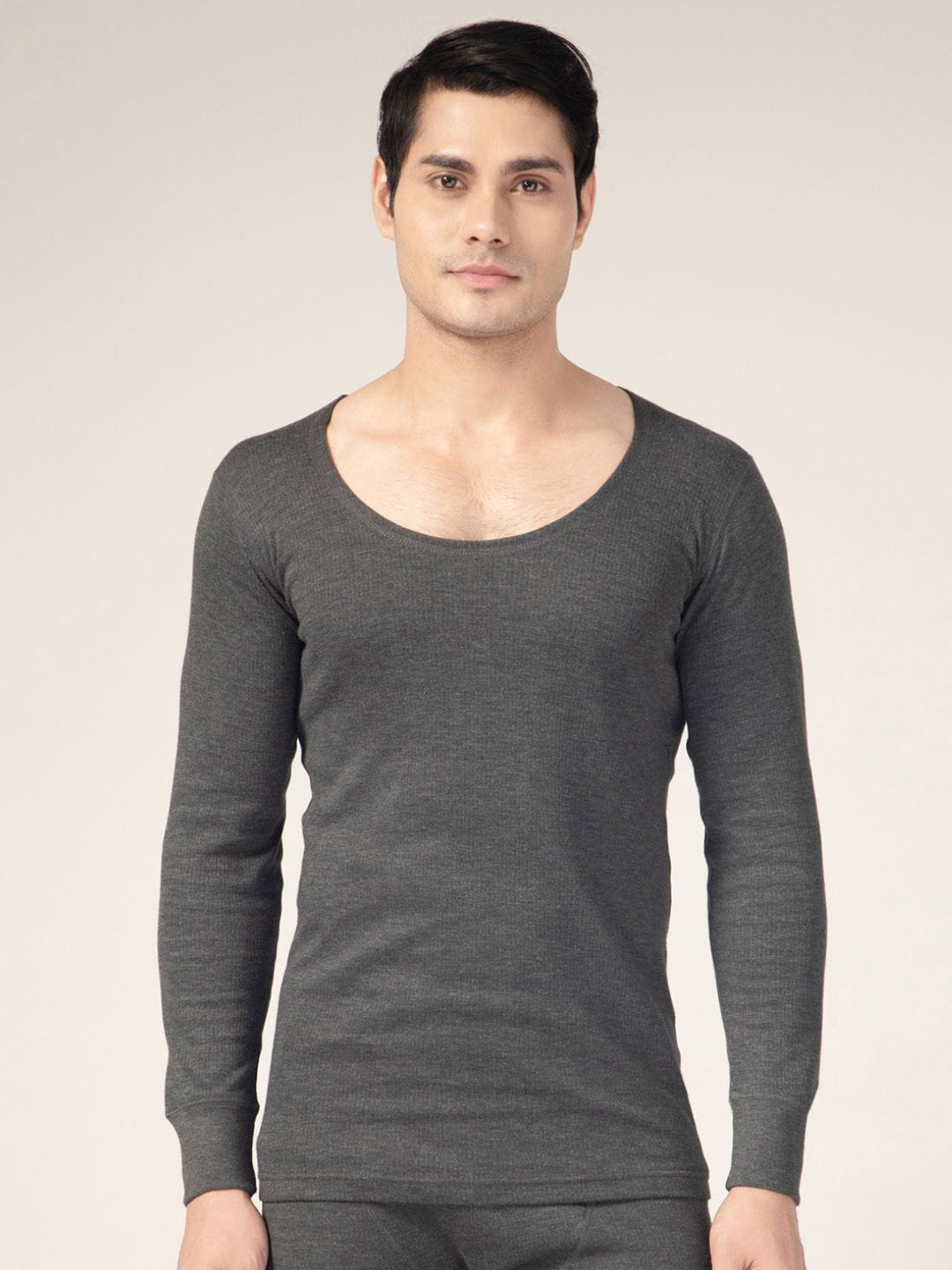 MODERN CREW Round Neck Slim-Fit Thermal Tops