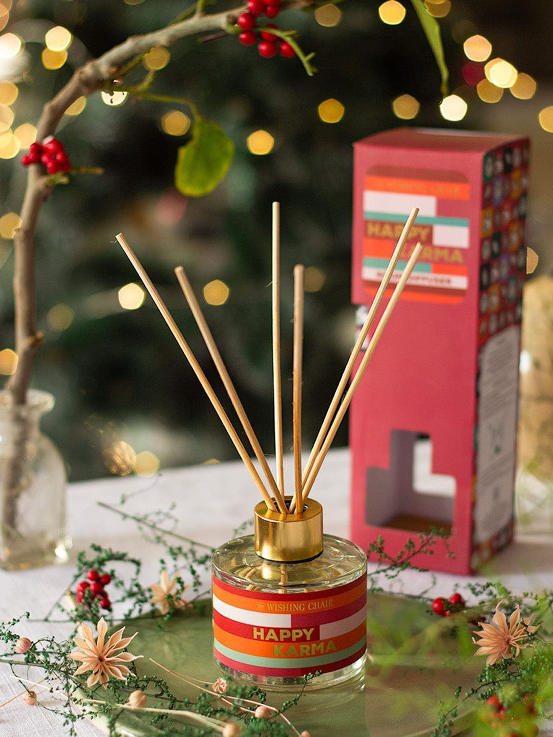 The Wishing Chair Orange-Coloured Happy Karma Reed Aroma Oil Diffuser