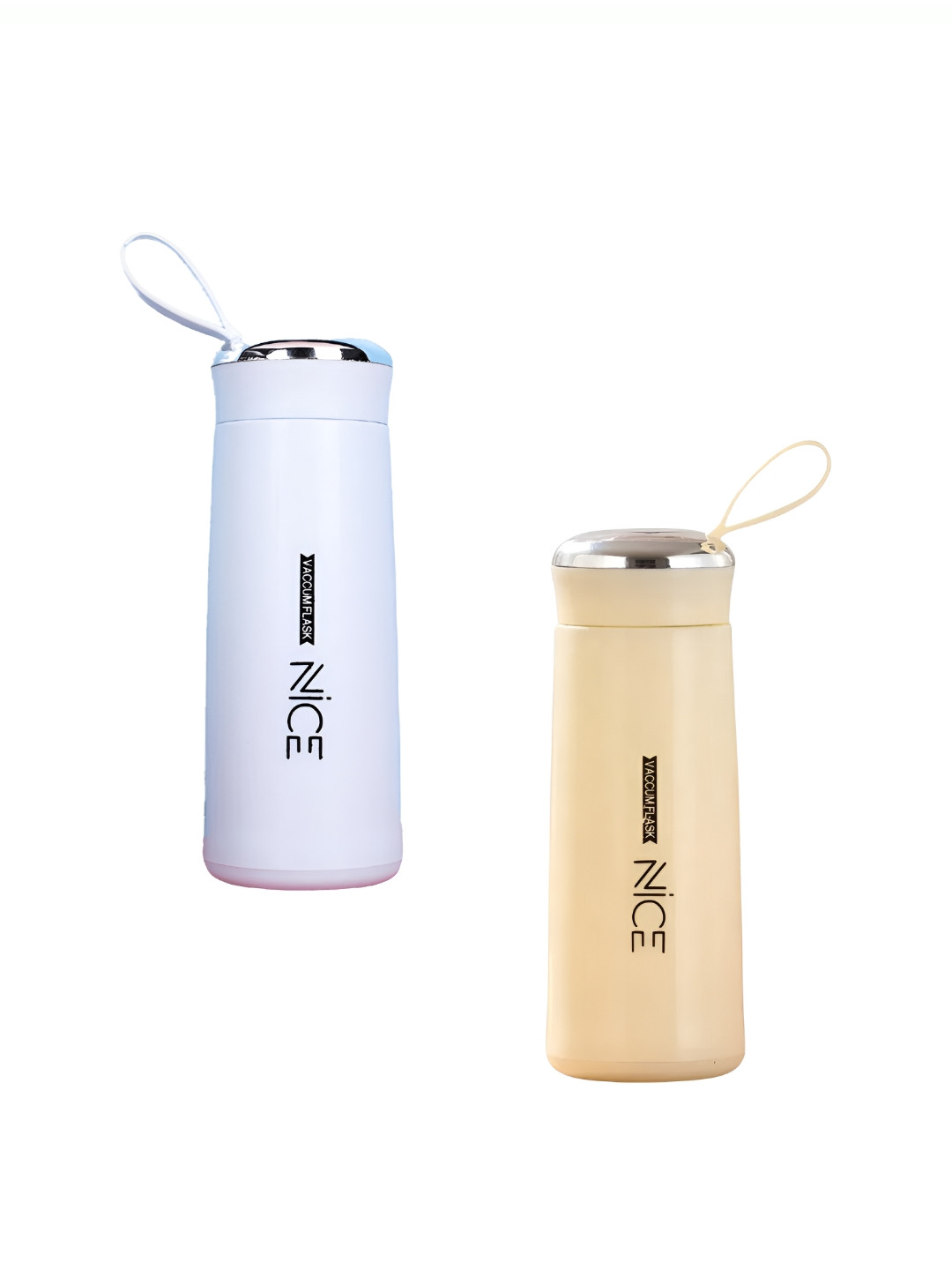 WELOUR Blue Solid Glass Spill Proof 2 Piece Water Bottle - 400ml