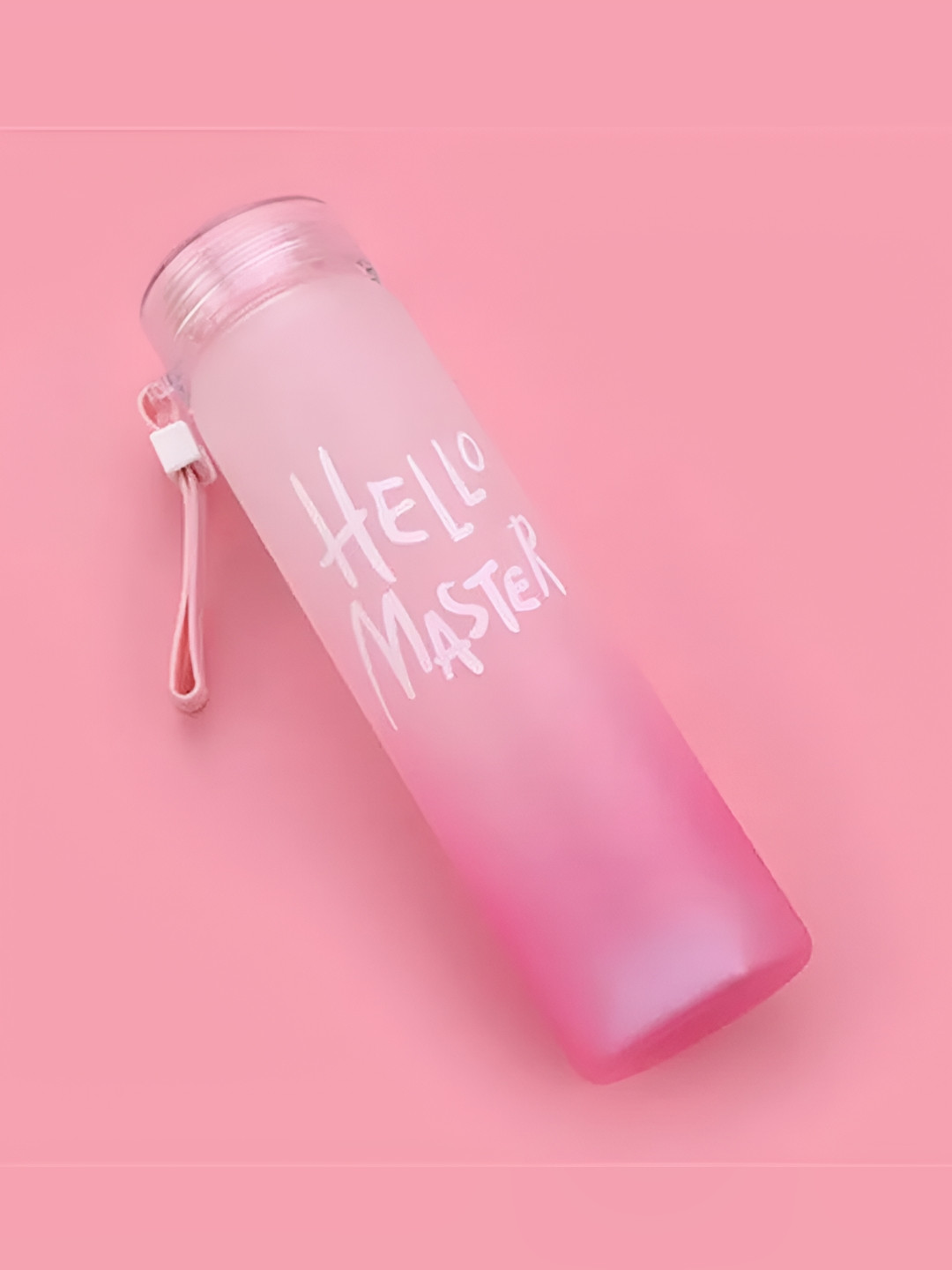 WELOUR Blue & Pink 2 Pieces Glass Water Bottle