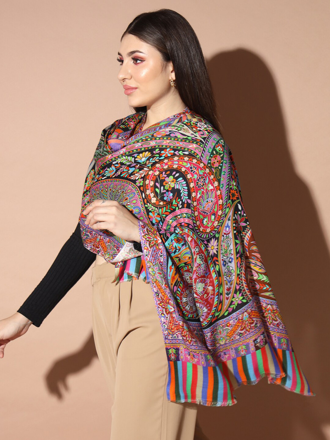 Pashmoda Paisley Printed Modal Stole