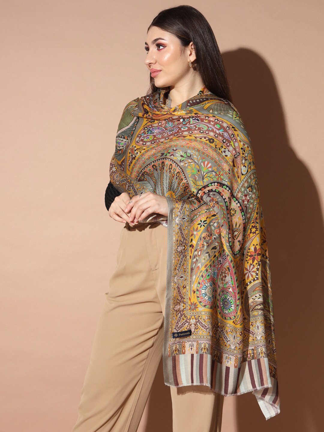 Pashmoda Women Paisley Printed Modal Stole
