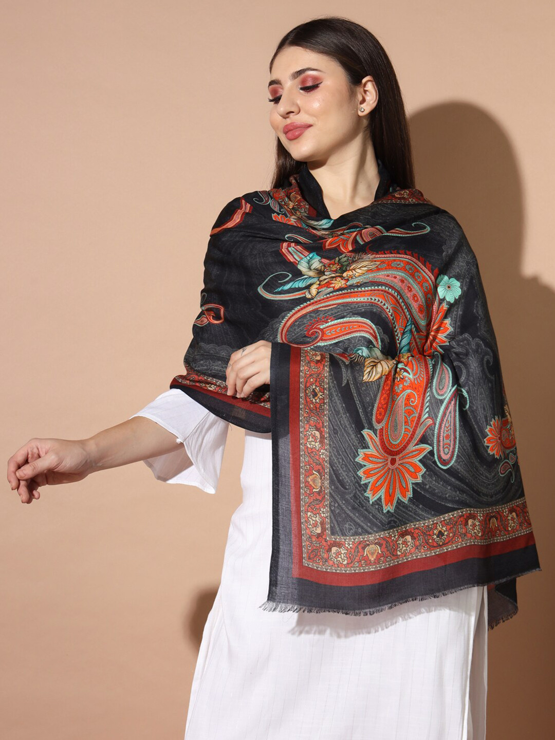 Pashmoda Women Paisley Printed Modal Stole