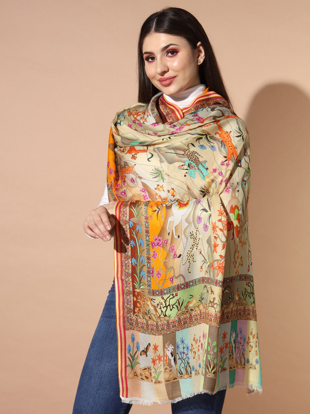 Pashmoda Women Floral Printed Modal Stole