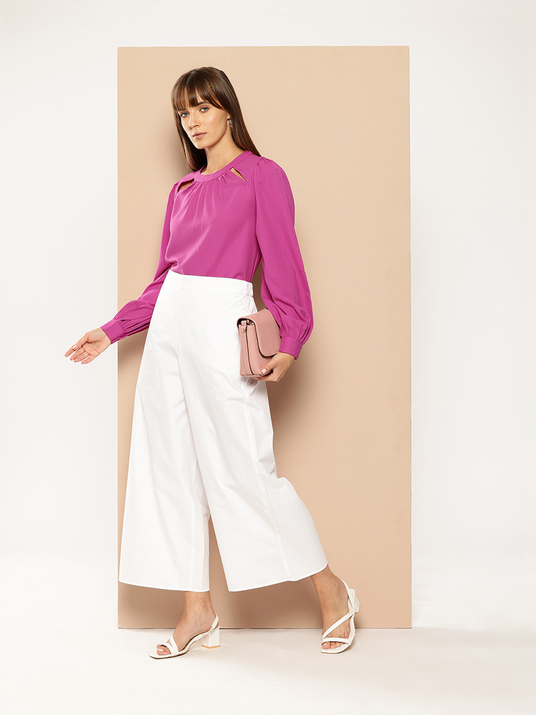 her by invictus Cut-Out Pleated Top