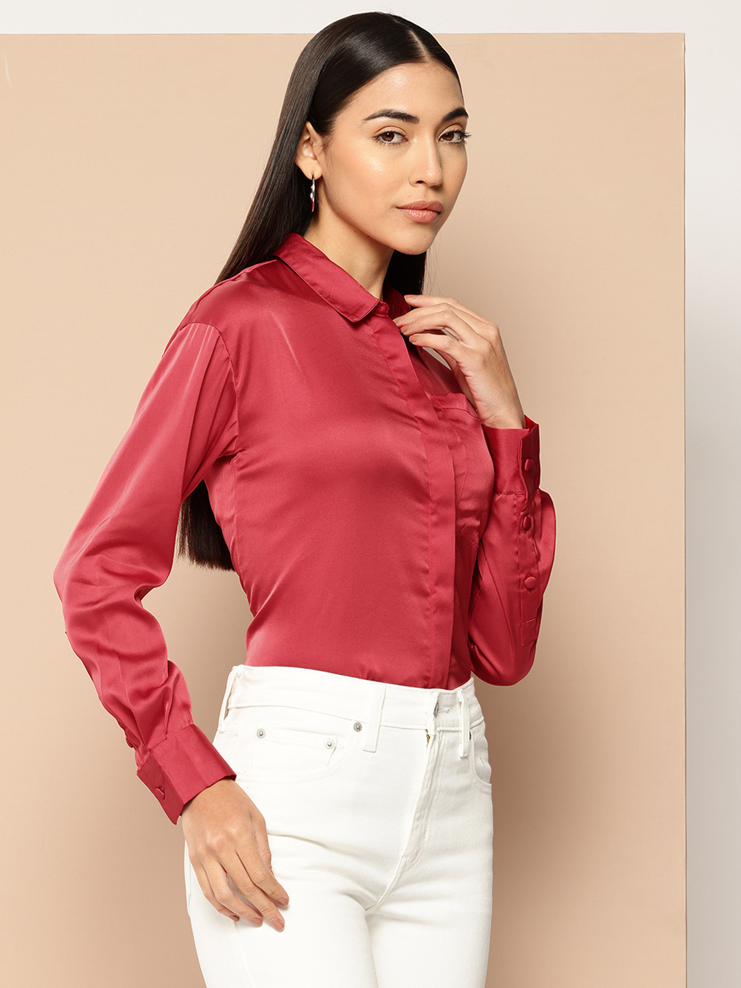 Chemistry Opaque Casual Shirt with Patch Pocket