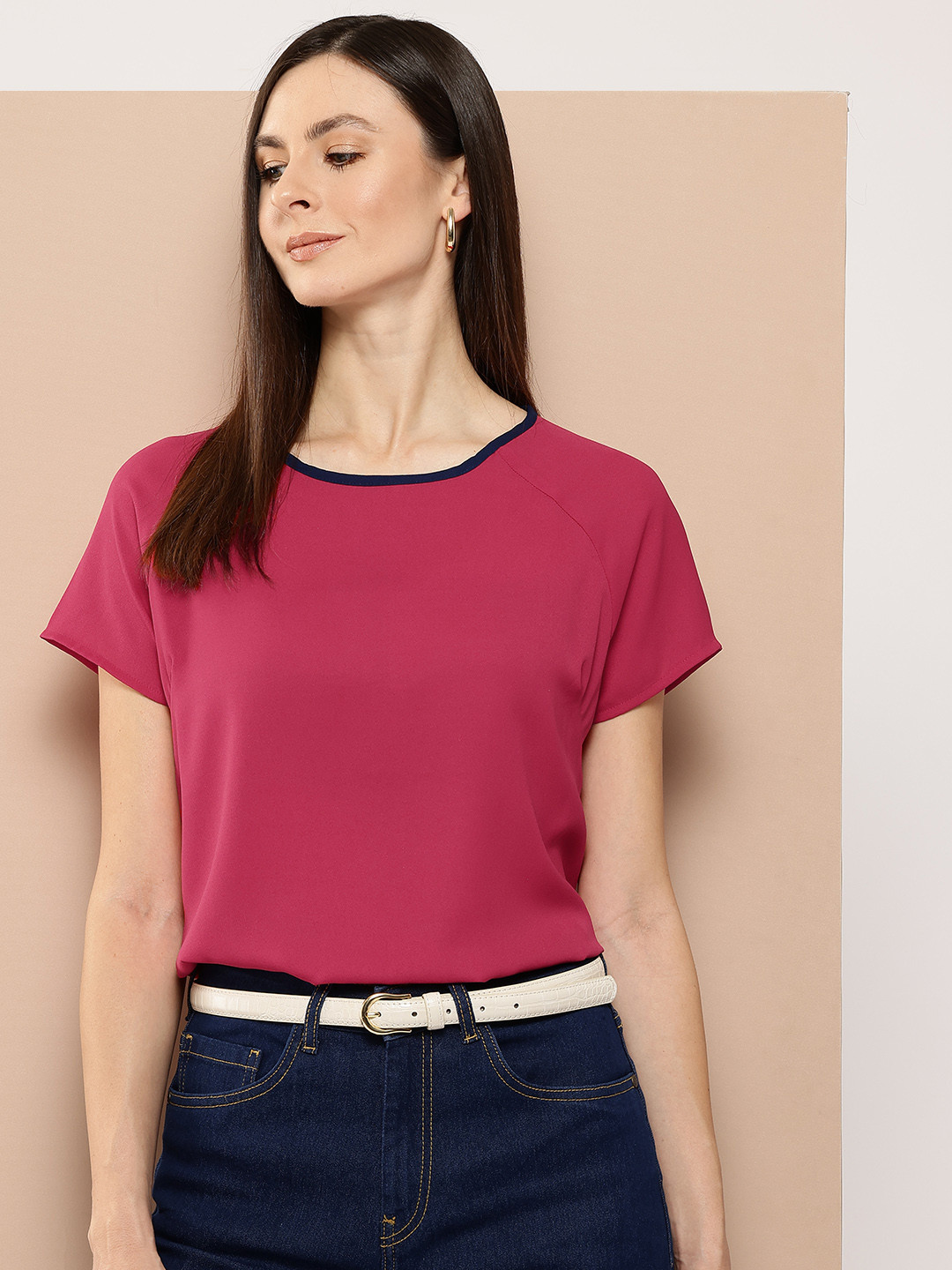 Chemistry Boxy Fit Contrast Detail Top