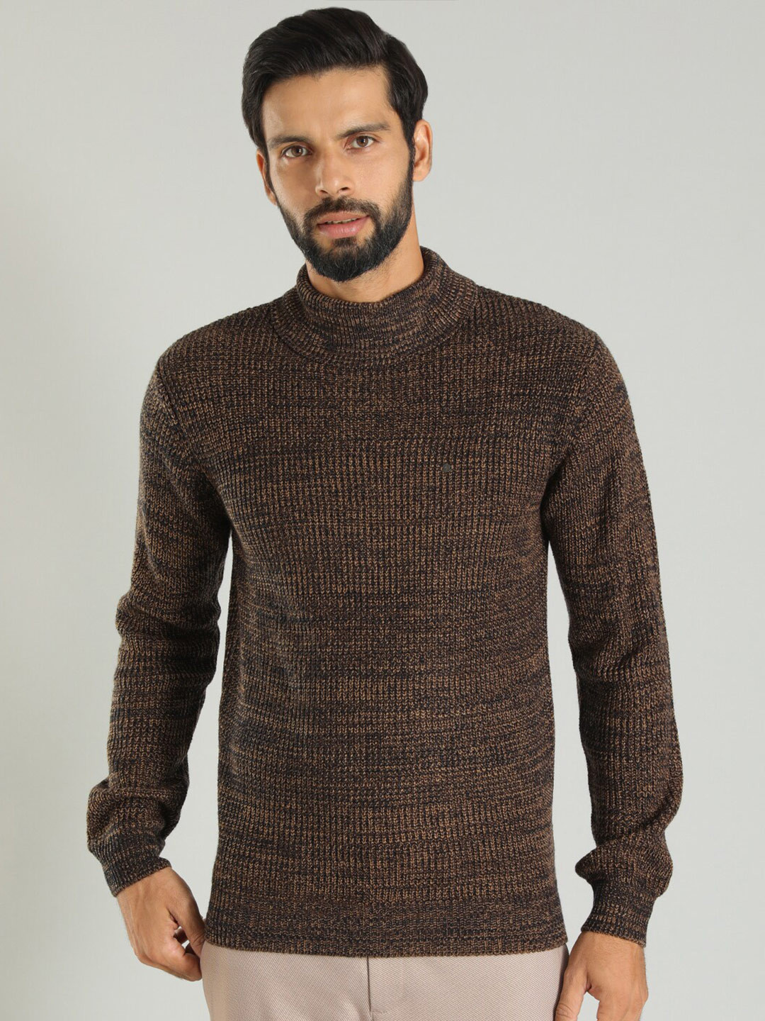 Indian Terrain Turtle Neck Acrylic Sweater