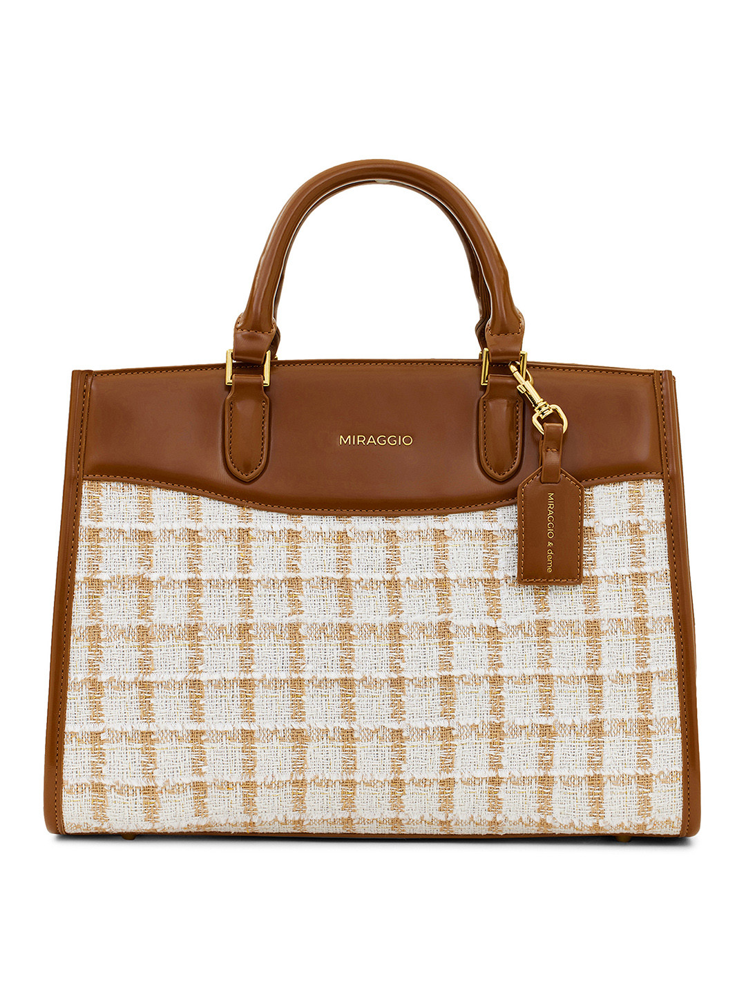 MIRAGGIO Regina Brown Crossbody Bag With Detachable Sling Strap