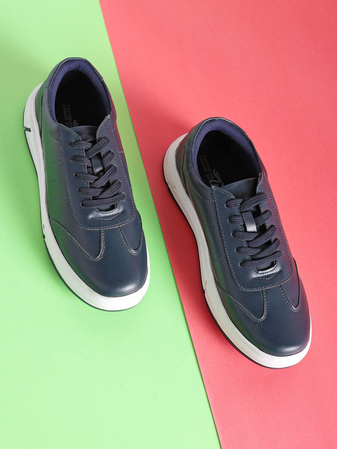 The Indian Garage Co Men Comfort Insole Lace-Up Sneakers