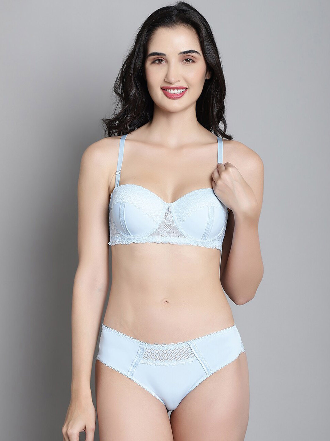 MAKCLAN Self Design Lightly Padded Lingerie Set K2213LAS