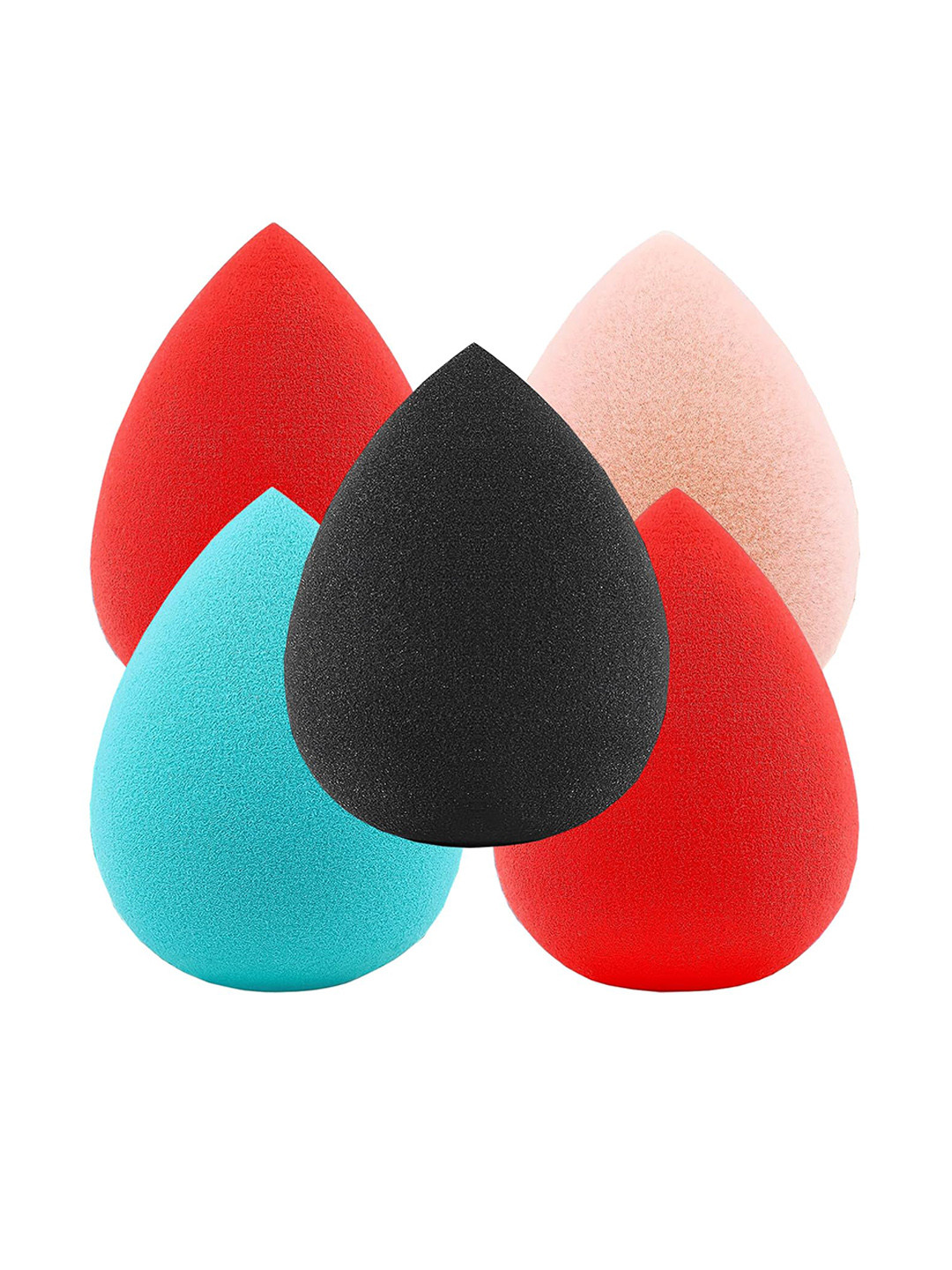CHRONEX Set of 5 Soft & Latex-Free Professional Beauty Blender Sponges - Multicolored