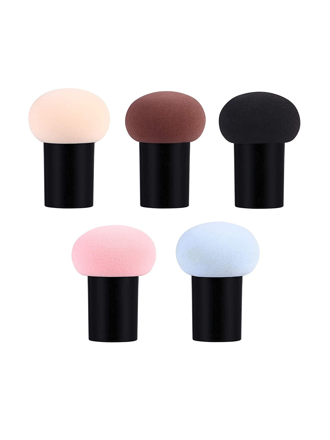 CHRONEX Set of 5 Foundation Sponge Powder Puffs - Multicolored