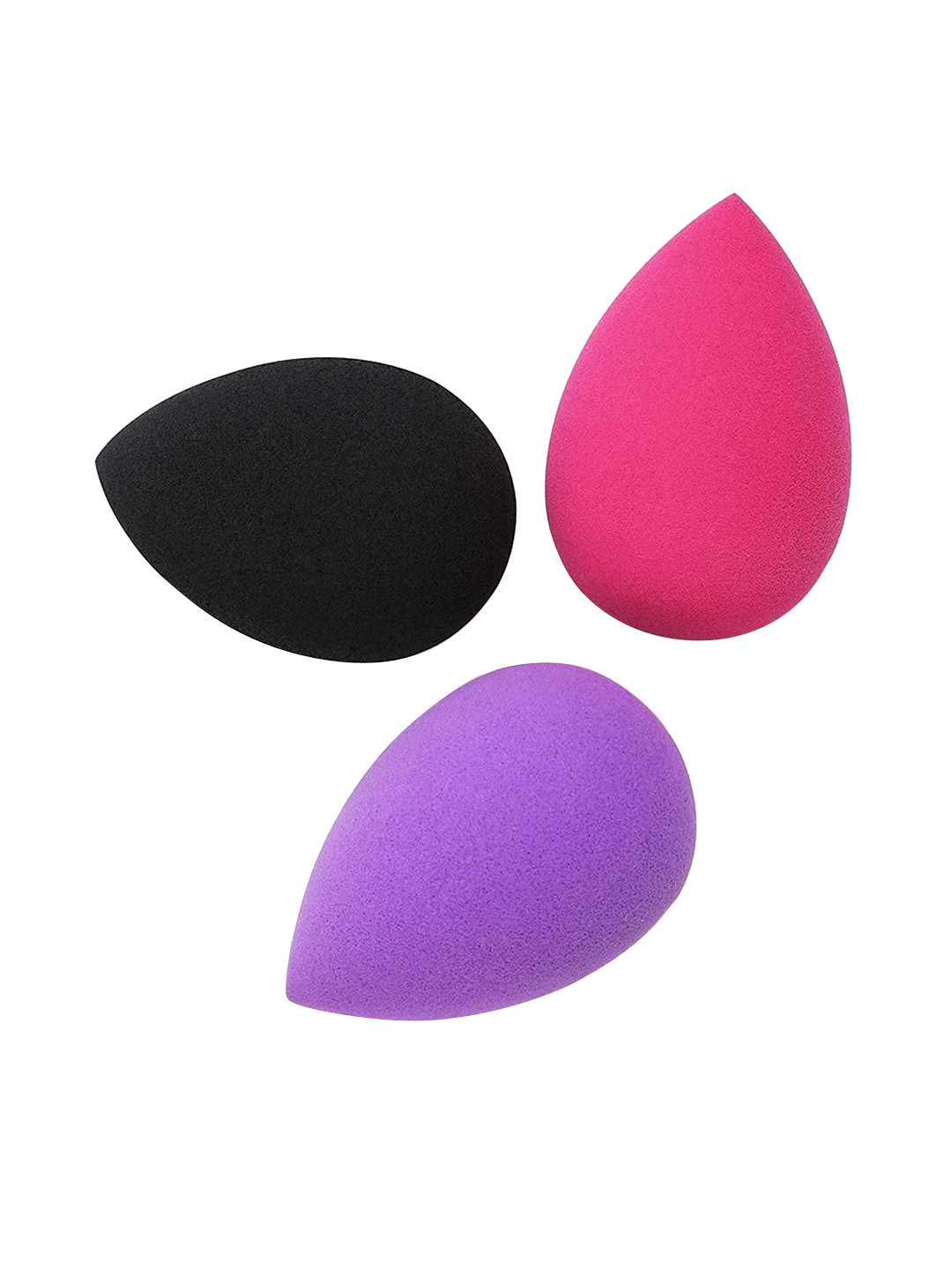 CHRONEX Set of 3 Professional Latex-Free Beauty Blender Makeup Sponges - Multicolored