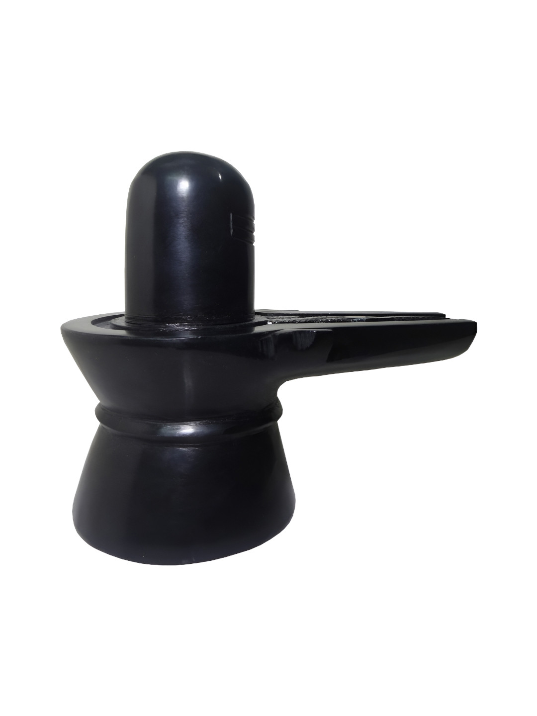 Avinash Handicrafts Black Marble Shiva Linga Religious Idol Showpiece