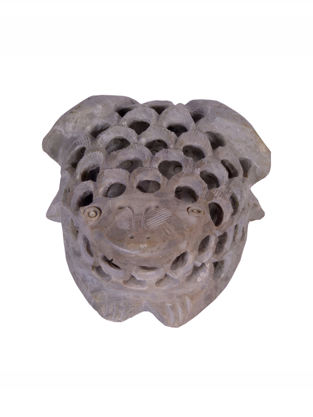 Avinash Handicrafts Undercut Frog Grey Stone Matte Living Room Small Showpiece - 2 Inches