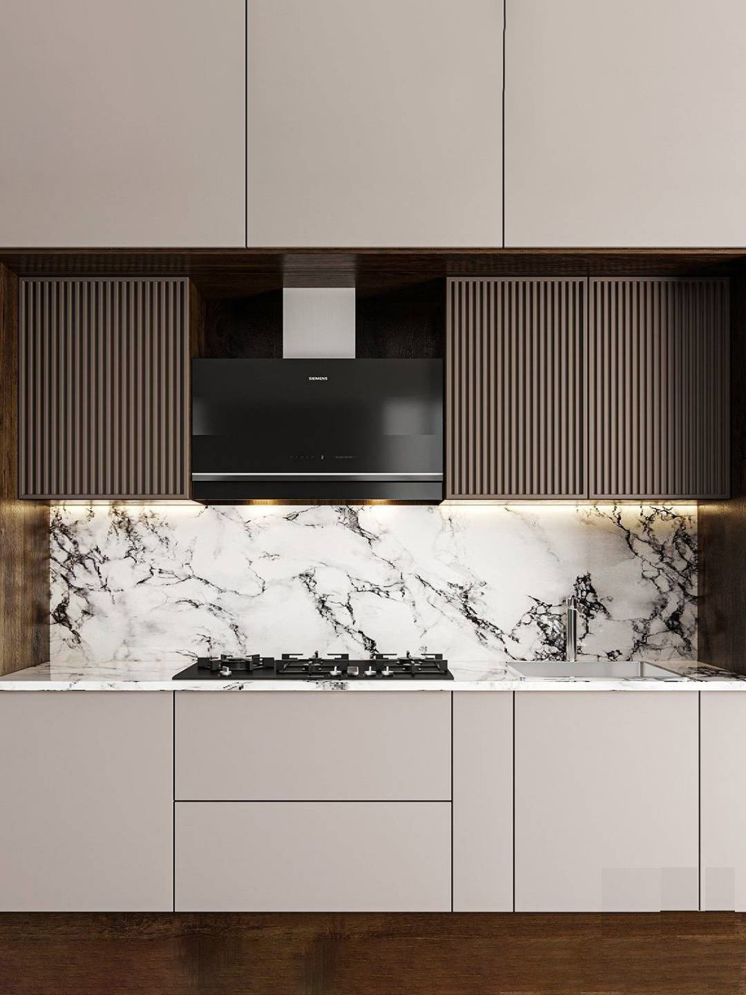 Jaamso Royals White & Black Lining Marble Self Adhesive Wallpaper