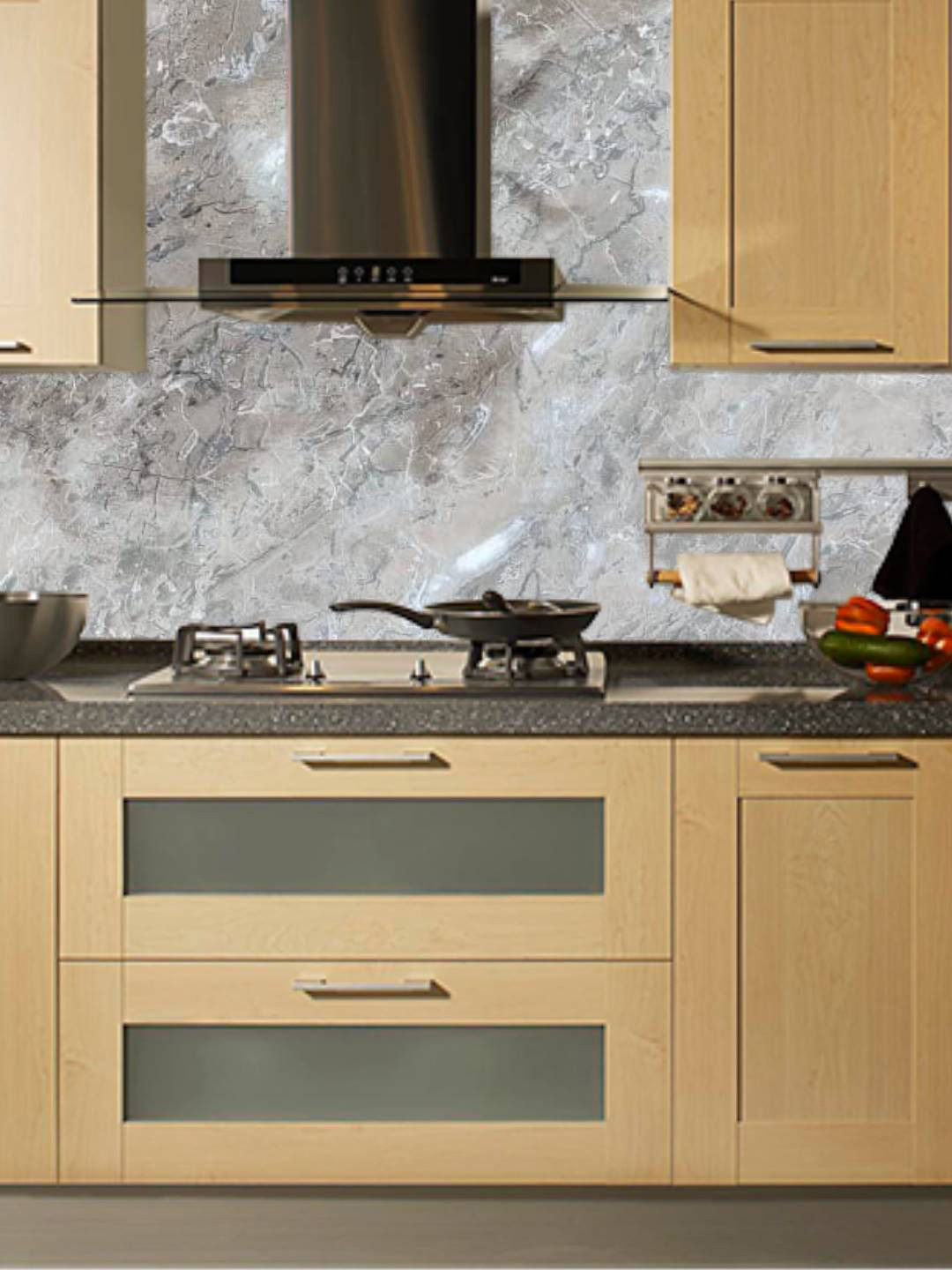 Jaamso Royals Brown Marble Design Self Adhesive Wallpaper