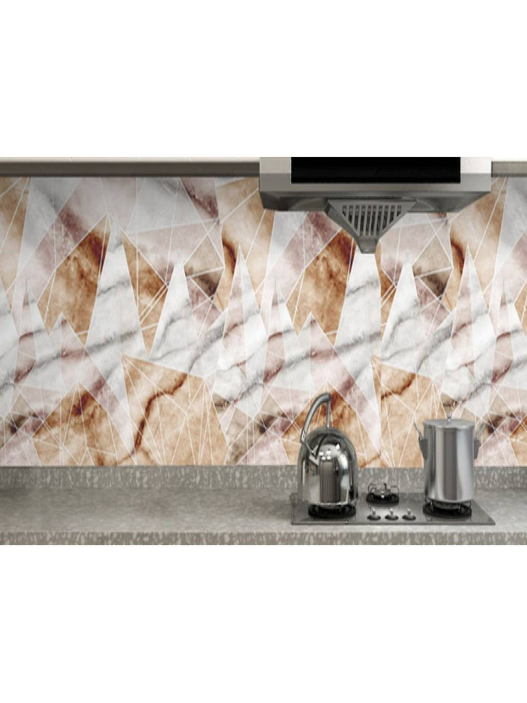 Jaamso Royals Blue Marble Design Vinyl  Kitchen Wallpaper