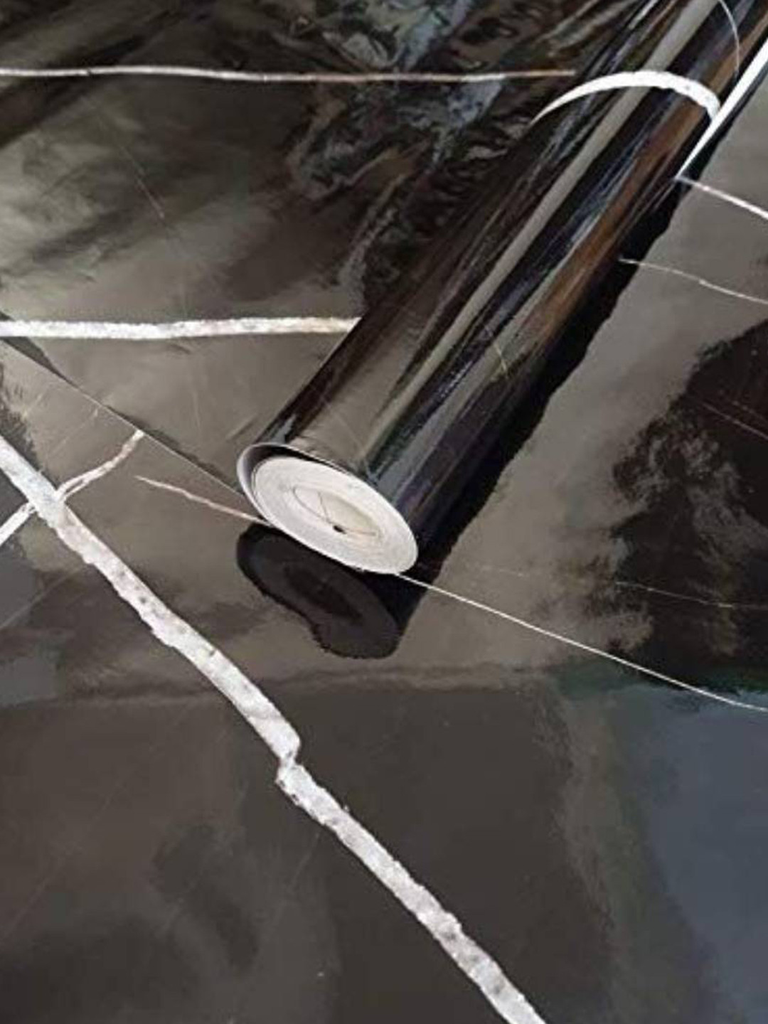 Jaamso Royals Black Marble Self Adhesive Wallpaper
