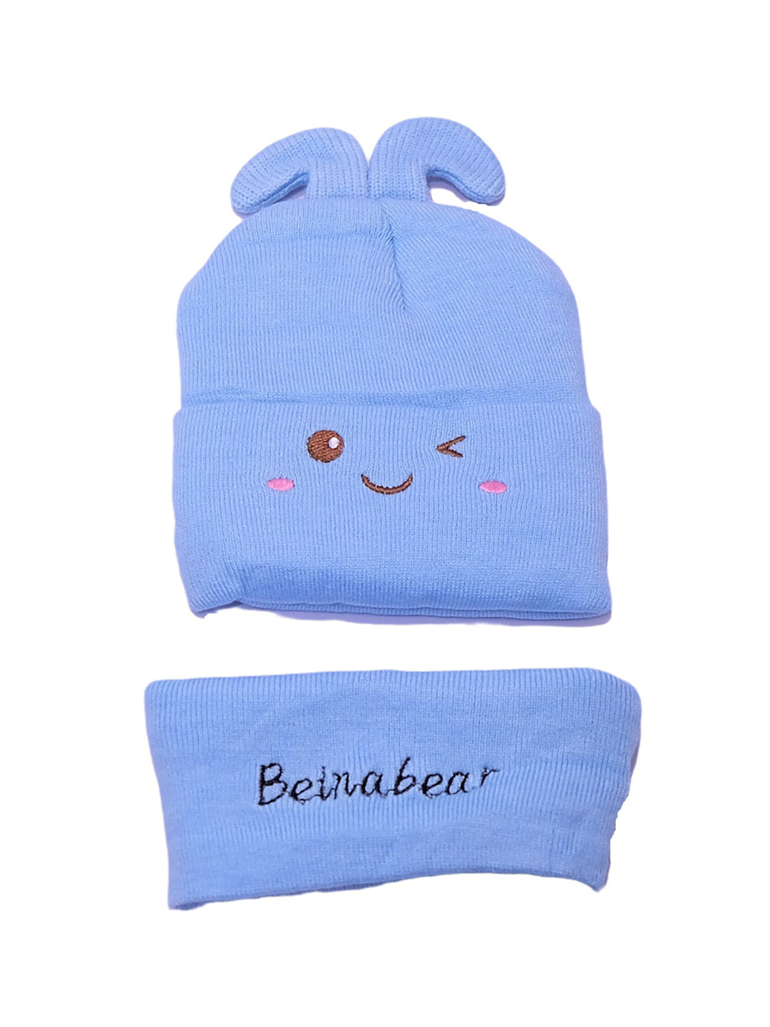 TIPY TIPY TAP Kids Self Design Beanie Woollen Cap With Neck Warmer