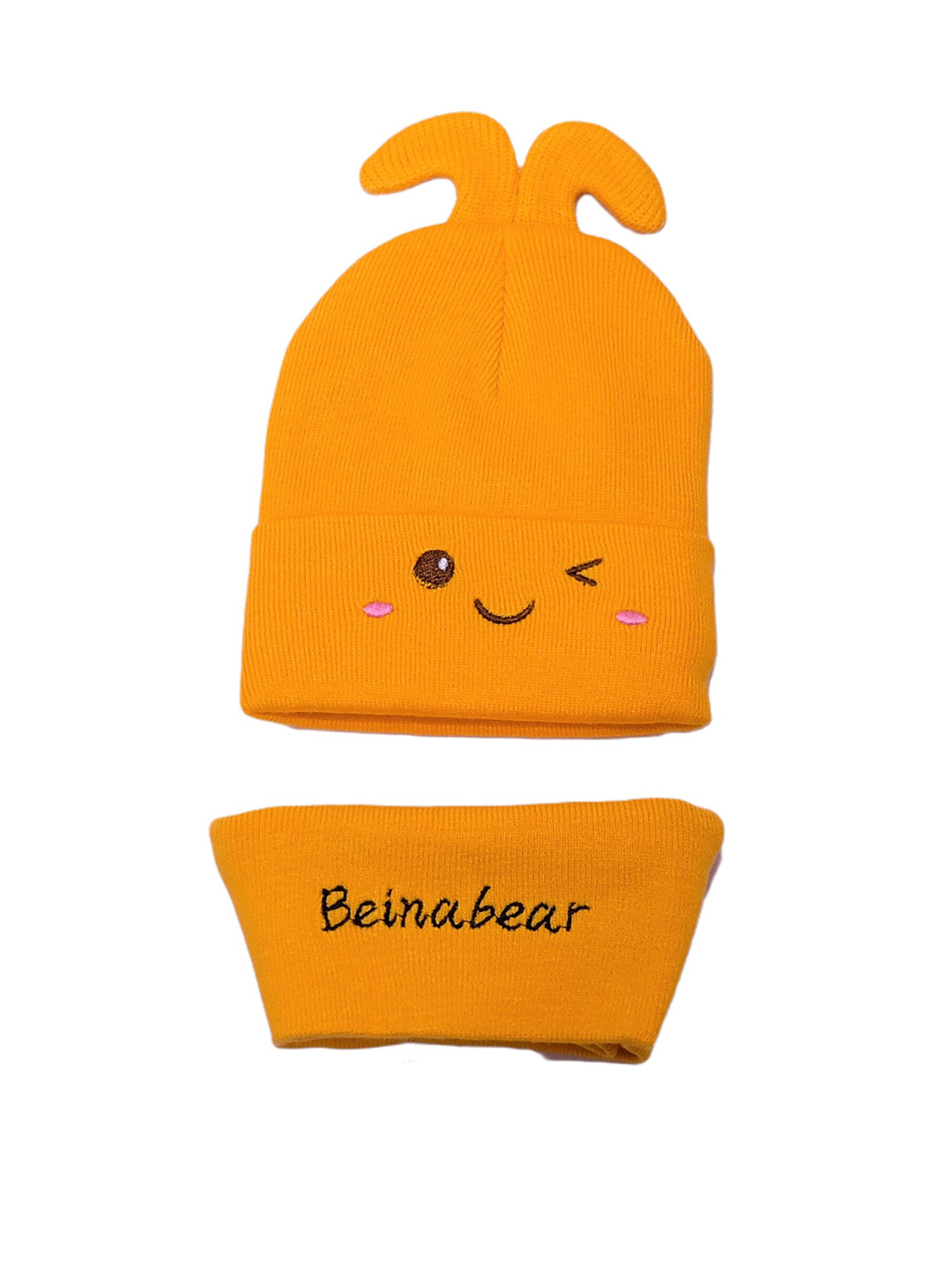 TIPY TIPY TAP Kids Self Design Beanie Woollen Cap With Neck Warmer